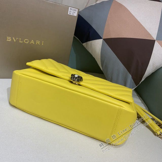 Bvlgari女包 寶格麗2020新款 幾何形狀牛皮鏈條單肩斜挎女包 古力娜紮同款 287983  fyd1565